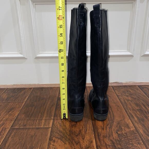 Sam Edelman Paradox 6.5 Black Leather Pull On Knee High Riding Boots Slip On - Picture 8 of 10